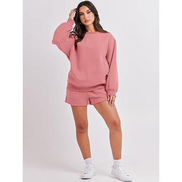 ANRABESS Women Oversized Casual Lounge Tracksuit Set