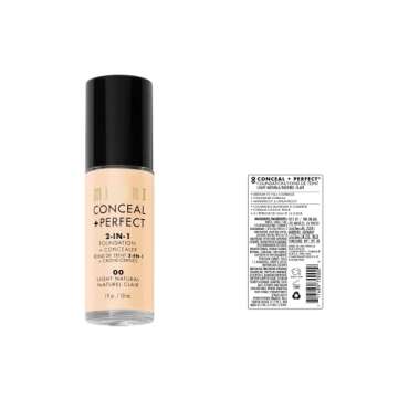 Milani Conceal + Perfect Liquid Foundation - Light Natural, 1 Fl. Oz.