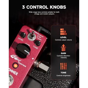 Donner Morpher Mini Distortion Guitar Pedal 3 Modes for Metal