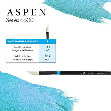 Princeton Aspen Series 6500 Long Handled Brush for Artists