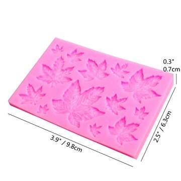 Efivs Arts DIY 3D Maple Leaf Parthenocissus ivy Shaped Silicone Mold Fondant Mold Cupcake Cake Decoration Tool 3.8"