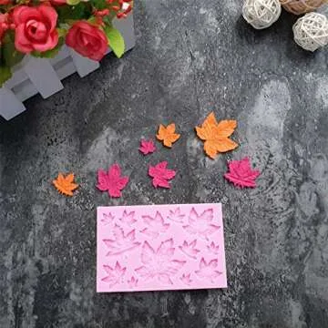 Efivs Arts Flexible Maple Leaf Silicone Mold for Baking