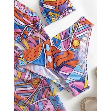 Stylish 3-Piece Bikini with Cover Up for Women
