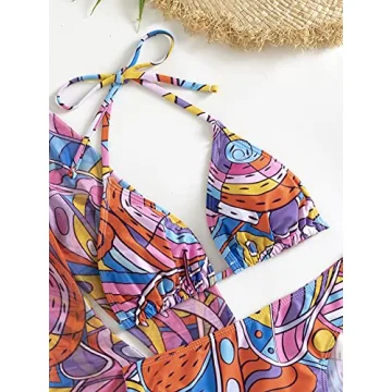 Stylish 3-Piece Bikini with Cover Up for Women