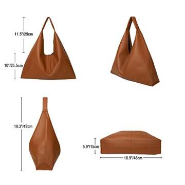 YLYYHH Leather Tote Bag, Oversized Hobo Bags, Large Tote Bag for Women Work, Vegan Leather Handbags ...
