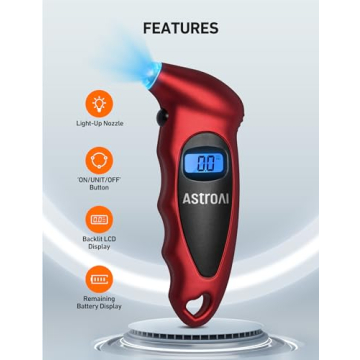 AstroAI Digital Tire Pressure Gauge with Backlight LCD