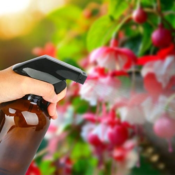 ESARORA Amber Glass Spray Bottle Set for Cleaning & Oils