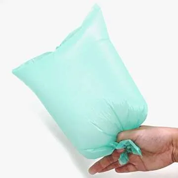 POQOD Dog Poop Bags - Leak-Proof Dog Waste Bags, Clean up Pet Poo Bag Refills 9 Rolls /135 Count, (Greenish-Blue) Includes Free Bone Dispenser and D-Ring Carabiners Clip