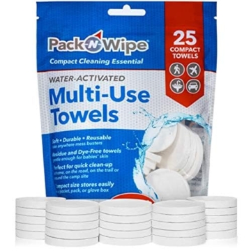 Pack-n-Wipe Disposable Compressed Towel Tablets - Travel-Ready, Eco-Friendly, and Versatile!
