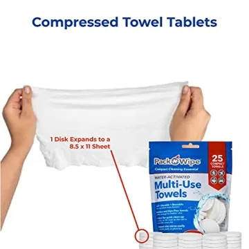 Pack-n-Wipe Eco-Friendly Compressed Towels for Travel