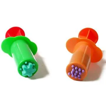 Carykon Dough Extruders Set Assorted Designs, Set of 10, 5 Patterns - Random Colors