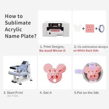 Personalized Sublimation Acrylic Name Plates for Tumblers