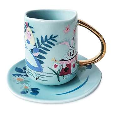 Disney Alice in Wonderland Teacup and Saucer Set Delightful Collection