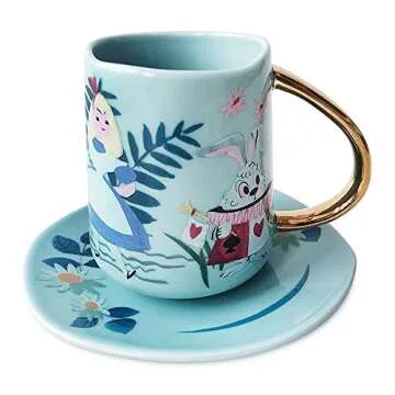 Disney Alice in Wonderland Teacup and Saucer Set Delightful Collection