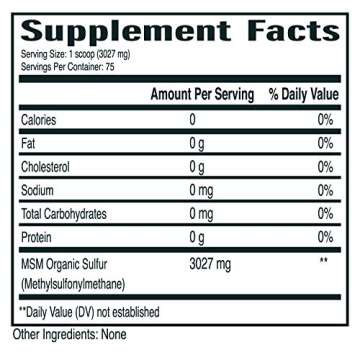 Pure MSM Organic Sulfur Crystals for Health & Vitality