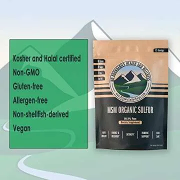 Pure MSM Organic Sulfur Crystals for Health & Vitality