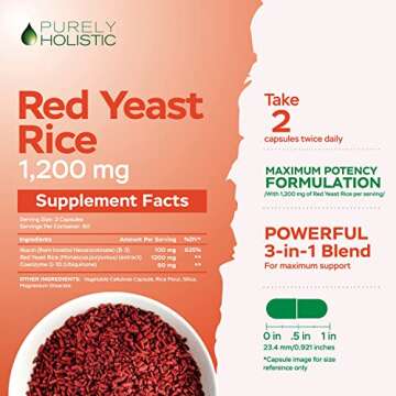 Premium Red Yeast Rice 1200mg with CoQ10 & Niacin Capsules