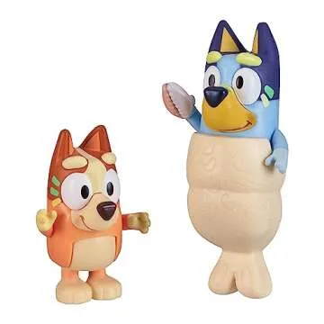 Bluey Beach Mermaid Tails 2-Packs - Fun Character Figures