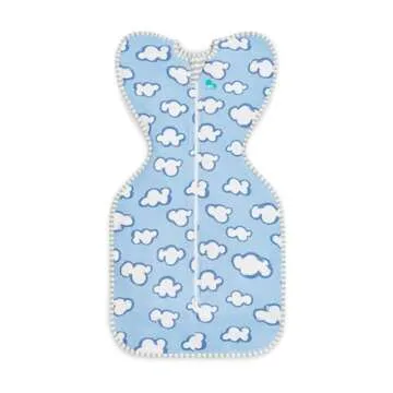 Love to Dream Swaddle UP, Baby Sleep Sack, Self-Soothing Swaddles for Newborns, Improves Sleep, Snug Fit Helps Calm Startle Reflex, New Born Essentials for Baby, 1.0 TOG, 5-8.5 lbs, Daydream Blue
