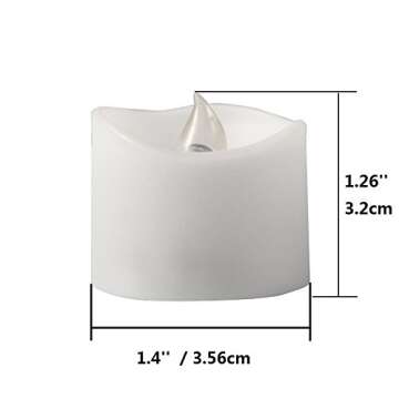 eLander LED Tea Lights Flameless Candle with Timer, 6 Hours on and 18 Hours Off, 1.4 x 1.3 Inch, Warm White, [12 Pack]