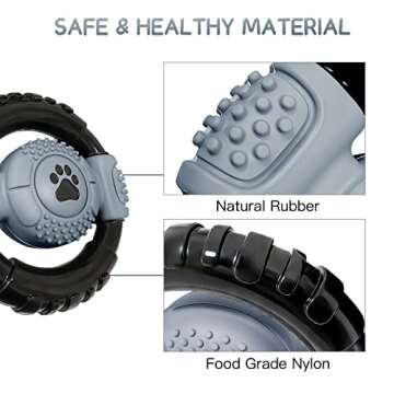 Dog Toys for Aggressive Chewers, Squeaky Dog Toys for Large Dogs, Interactive Dog Toys, Tough Dog Chew Toys for Small Medium Large Dogs, Milk Flavor