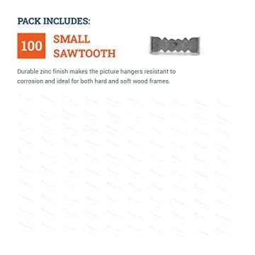 No Nail Sawtooth Hangers for Easy Crafting - 100 Pack