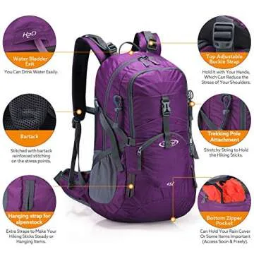 G4Free 45L Waterproof Hiking Travel Backpack for Outdoor