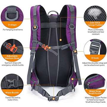 G4Free 45L Waterproof Hiking Travel Backpack for Outdoor