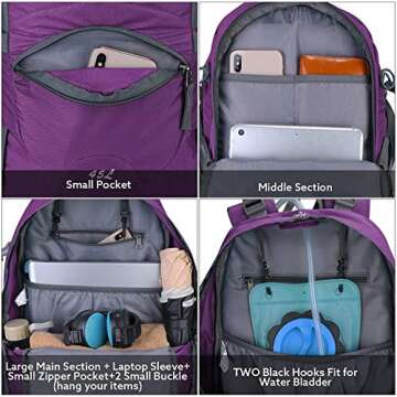 G4Free 45L Waterproof Hiking Travel Backpack for Outdoor