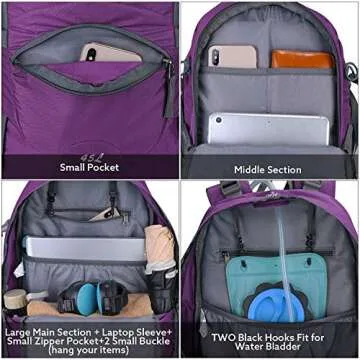 G4Free 45L Waterproof Hiking Travel Backpack for Outdoor