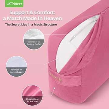 Trideer Inflated Wobble Cushion - Wiggle Seat for Sensory Kids(Multiple Colors), Core Balance Disc (Extra Thick), Flexible Seating for All Age (Deep Pink)