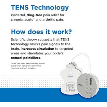 OMRON Pocket Pain Pro TENS Unit Muscle Stimulator, Simulated Massage Therapy for Lower Back, Arm, Fo...