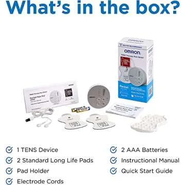 OMRON Pocket Pain Pro TENS Unit Muscle Stimulator, Simulated Massage Therapy for Lower Back, Arm, Foot, Shoulder and Arthritis Pain, Drug-Free Pain Relief (PM400)