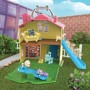 Puppy Dog Pals Stow N' Go Playset with Handle, Travel Toys for Kids, Officially Licensed Kids Toys for Ages 3 Up by Just Play