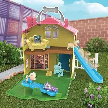 Puppy Dog Pals Stow N' Go Playset with Handle, Travel Toys for Kids, Officially Licensed Kids Toys for Ages 3 Up by Just Play