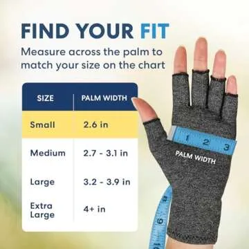 Dr. Frederick's Original Arthritis Compression Gloves for Women & Men - Ideal for Arthritis Hand Pain Relief, Carpal Tunnel, Reynaud’s & Poor Circulation - Small