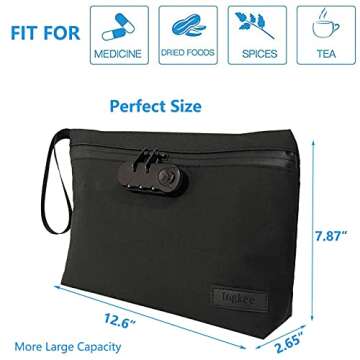 Ingkee Smell Proof Bags Odor Proof Bag Storage Pouch Case Water Repellent 12.6 x 7.87 inches Odor Pr...