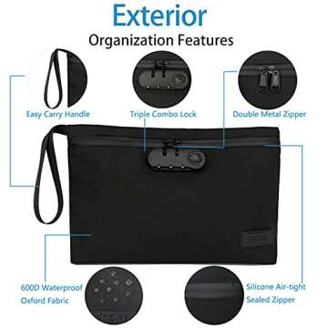 Ingkee Smell Proof and Odor Proof Bag with Lock