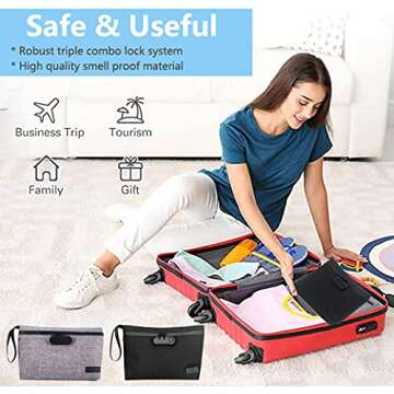 Ingkee Smell Proof and Odor Proof Bag with Lock