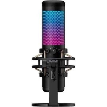 HyperX Newest QuadCast S - RGB USB Condenser Microphone for PC, PS4, Mac, Gaming, Streaming, Podcasts, Twitch, YouTube with GalliumPi Pop Filter