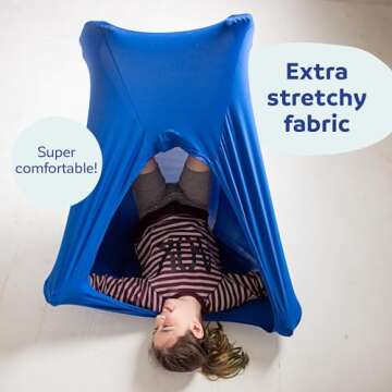 Fun and Function - Transformer Sensory Sack - Sensory Compression Sack - Sensory Sack for Kids with Special Needs - Soothing and Encourages Focus - Small - Blue