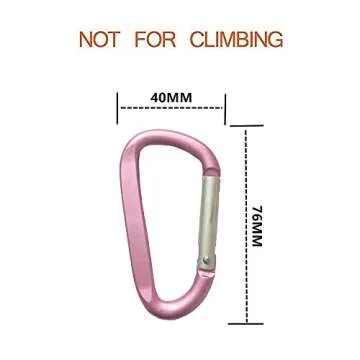 Large Carabiners Keychain 3" Aluminum D Shape Premium Durable D-Ring Carabiner Clip Hook Camping Acc...