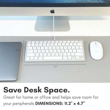 Macally Small Wired Keyboard for Mac and Windows - 78 Scissor Switch Keys Compatible Apple Keyboard - USB Mini Keyboard That Saves Space and Looks Great - Plug and Play Wired Mac Keyboard - Aluminum