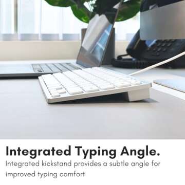 Macally Small Wired Keyboard for Mac and Windows - 78 Scissor Switch Keys Compatible Apple Keyboard - USB Mini Keyboard That Saves Space and Looks Great - Plug and Play Wired Mac Keyboard - Aluminum