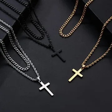 Men's Stainless Steel Cross Necklace | Yooblue