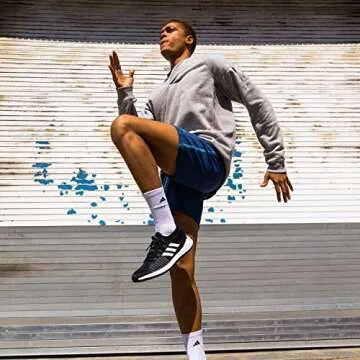 adidas Men's Superlite Stripe Low Cut Socks (3-Pair), White/Light Onix/Hi-Res Blue, Large