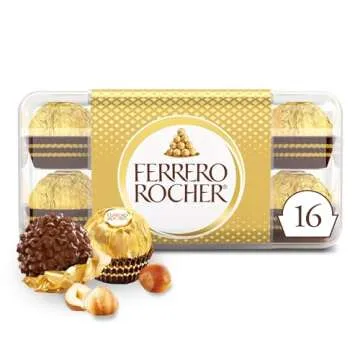 Ferrero Rocher 16 Count Milk Chocolate Hazelnut Gift Box