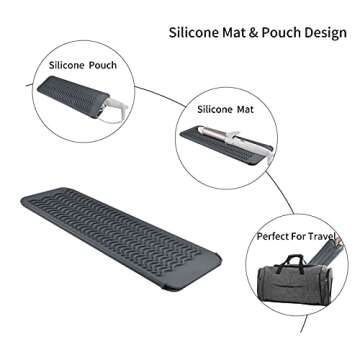 EIOKIT Silicone Heat Resistant Mat for Hair Iron - 11x5 inch
