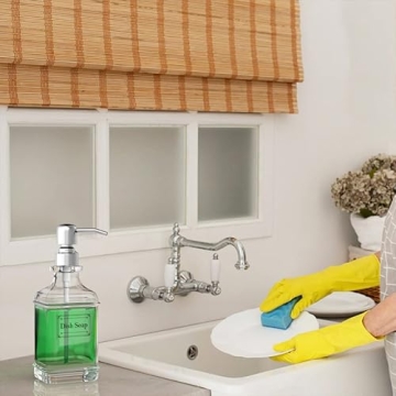 GLADPURE Antique Glass Soap Dispensers 2-Pack Rust-Proof