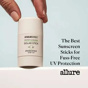 MDSolarSciences Solar Stick SPF 40 – Water-Resistant Mineral Sunscreen – Broad Spectrum UV Protection – Blendable Zinc Oxide Travel Stick – Smooth, Sheer and Natural Matte Finish, 0.6 Oz